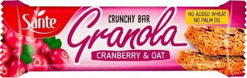 Sante Baton Granola Crunchy Bar z żurawiną SANTE 40g - 24 sztuk karton 1