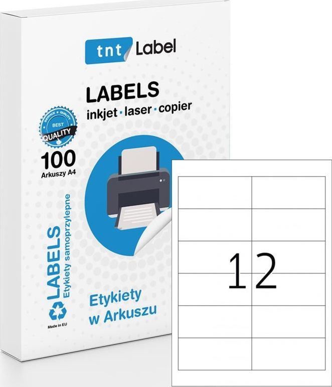 TNT Label Etykiety samoprzylepne A4 105x48mm 1