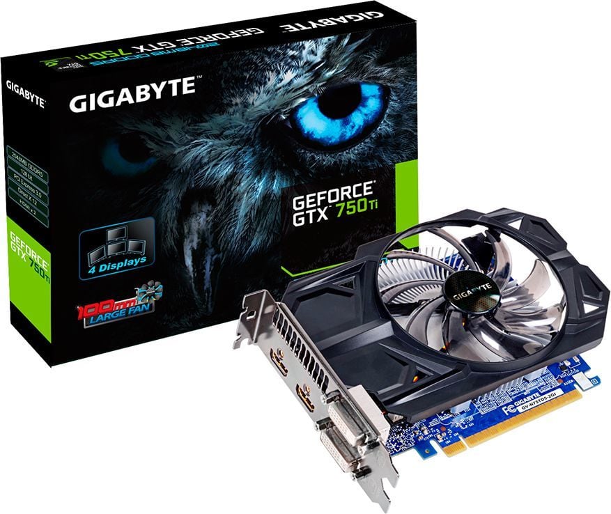 Karta graficzna Gigabyte GeForce GTX 750 Ti 2GB GDDR5 (128 bit) 2x HDMI, 2x DVI (GV-N75TD5-2GI) 1