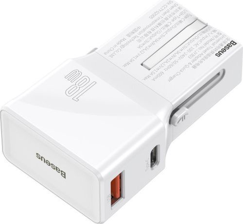 Ładowarka Baseus 1x USB-A 1x USB-C 3 A (BSU1627WHT) 1
