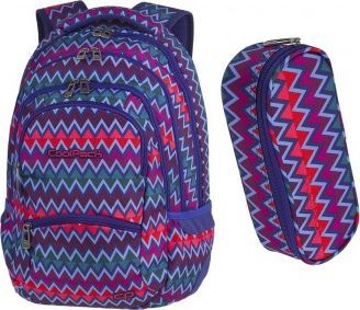 Coolpack Plecak szkolny College Chevron stripes + piórnik 1