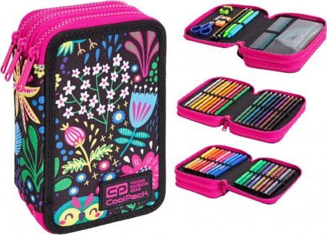 Piórnik Patio Piórnik z wyposażeniem Coolpack Jumper 3 color bomb sowa 1