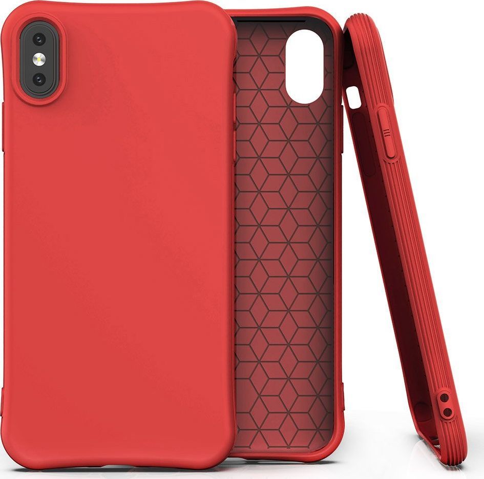 Hurtel Soft Color Case elastyczne żelowe etui do iPhone XS / iPhone X czerwony uniwersalny 1