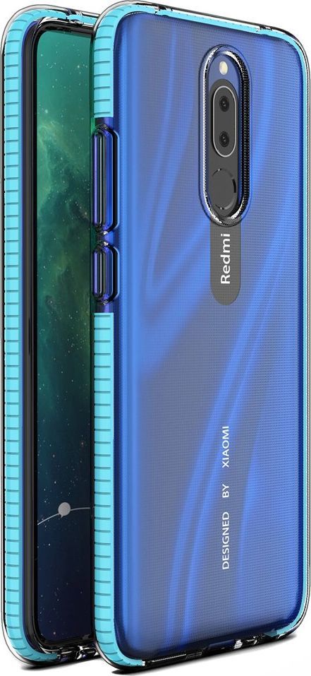 Hurtel Spring Case pokrowiec żelowe etui z kolorową ramką do Xiaomi Redmi 8A / Xiaomi Redmi 8 jasnoniebieski uniwersalny 1