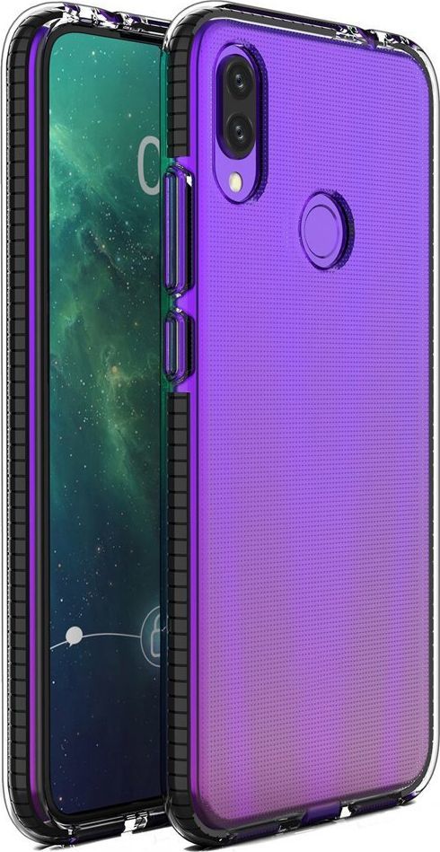Hurtel Spring Case pokrowiec żelowe etui z kolorową ramką do Huawei P Smart 2019 czarny uniwersalny 1