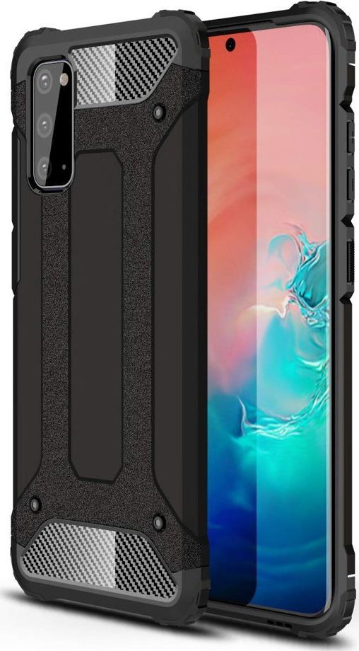 Hurtel Hybrid Armor pancerne hybrydowe etui pokrowiec Samsung Galaxy S20 czarny uniwersalny 1