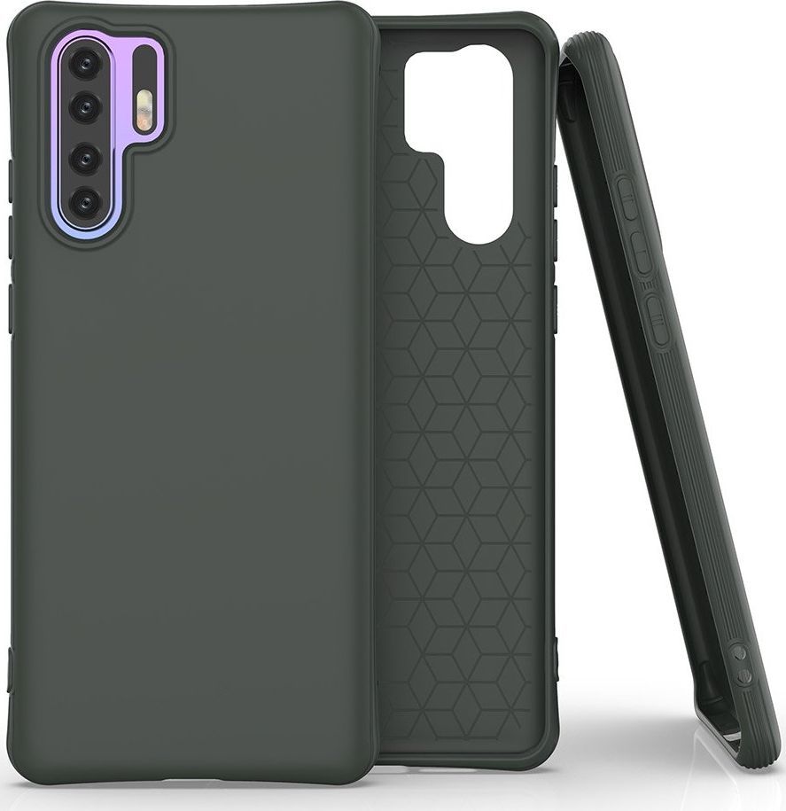 Hurtel Soft Color Case elastyczne żelowe etui do Huawei P30 Pro ciemnozielony uniwersalny 1