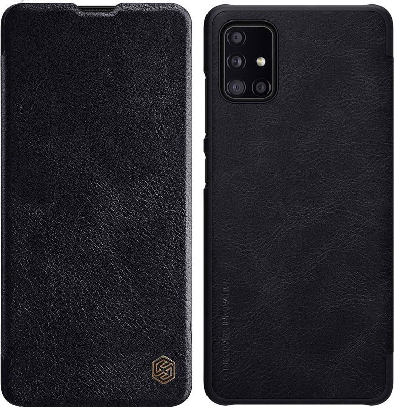 Nillkin Nillkin Qin skórzana kabura etui Samsung Galaxy A51 5G czarny uniwersalny 1
