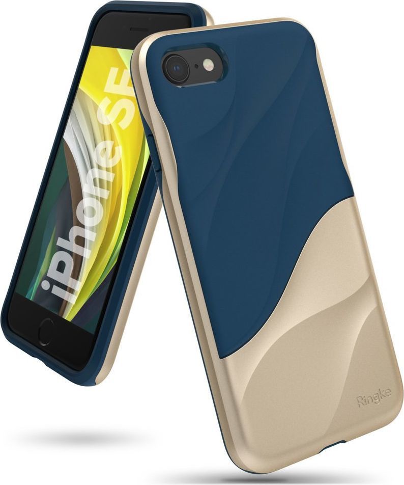 Ringke Ringke Wave hybrydowe etui żelowy pokrowiec z ramką iPhone SE 2020 / iPhone 8 / iPhone 7 złoty (WVAP0027) uniwersalny 1