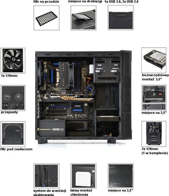 Obudowa SilentiumPC Gladius M20 Pure Black (SPC125) 11