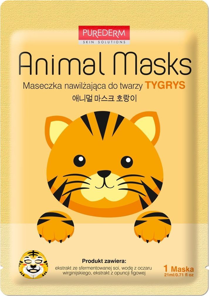 Purederm PUREDERM koreańska maseczka na twarz ANIMAL TYGRYS 1