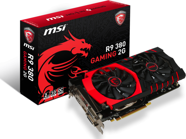 Karta graficzna MSI Radeon R9 380 2GB GDDR5 (256 bit) HDMI, 2x DVI, DP (R9 380 GAMING 2G) 1
