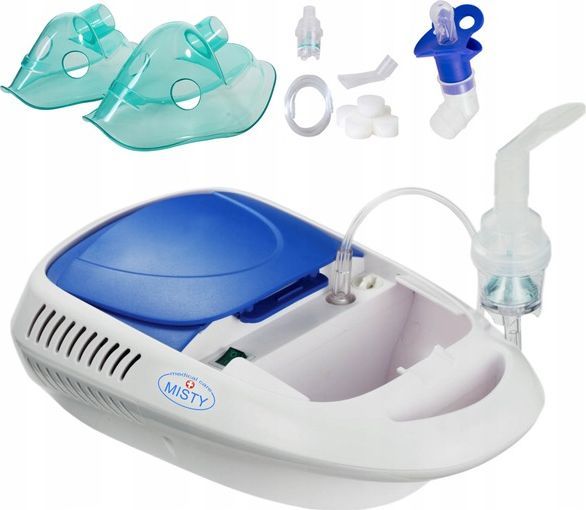 Misty Inhalator Nebulizator dużo akcesoriów do inhalacji 1