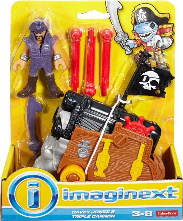 Figurka Mattel Figurka Piraci Davey Jones i Potrójna Armata Imaginext 1