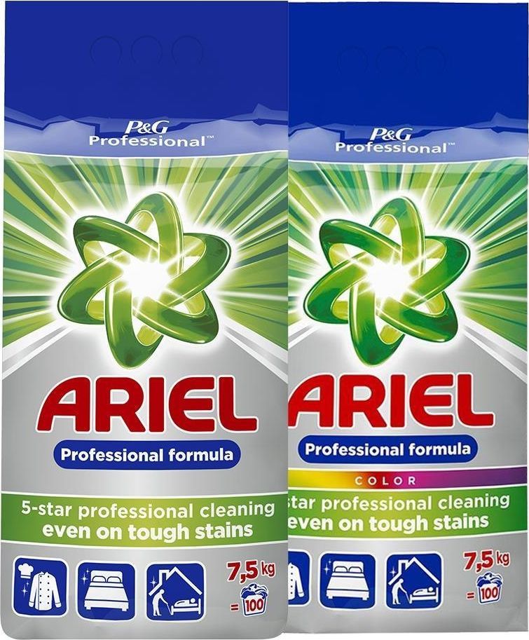 Ariel Zestaw ARIEL Proszek do prania Regular 7,5kg + ARIEL Proszek do prania Kolor 7,5kg 1