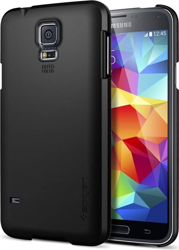 Spigen Etui Ultra Fit Black do Samsung S5 (ultra fit black sgs5) 1