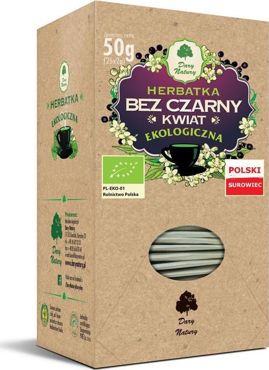 Dary Natury EKO Bez Czarny Kwiat herbata 25x2g 1