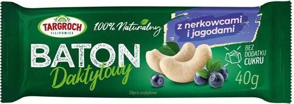 Targroch TG - Baton daktylowy z nerkowcami i jagodą 40g 1