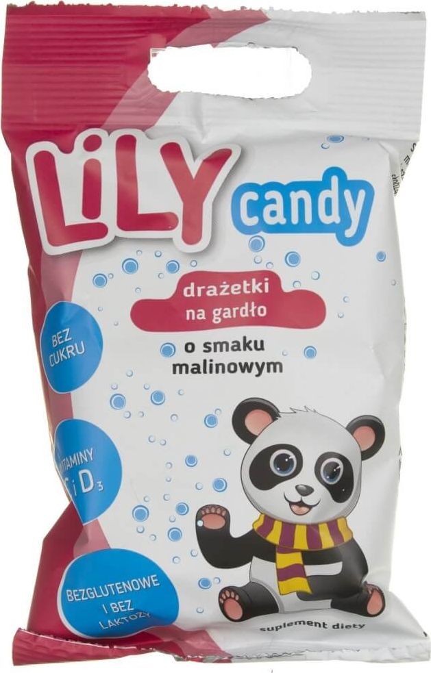 Lily Lily Candy drażetki na gardło smak malinowy - 40 g 1