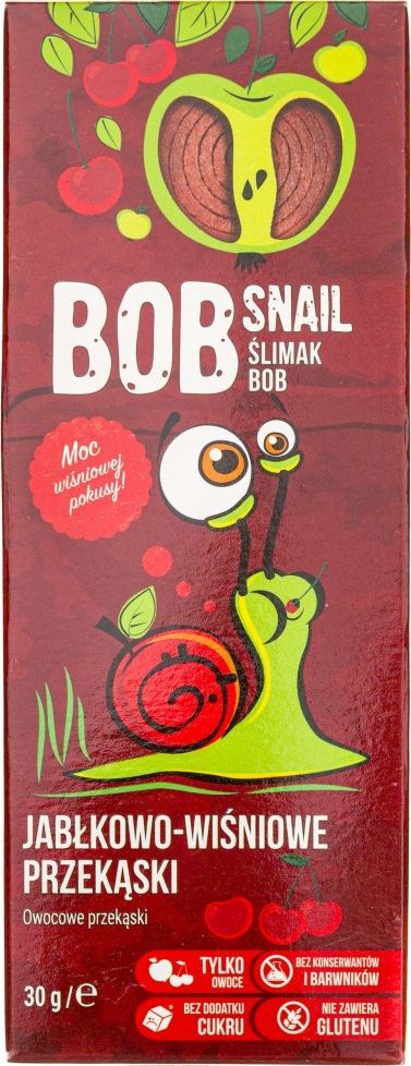 Bob Snail Bob Snail Przekąska jabłkowo-wiśniowa bez dodatku cukru - 30 g 1