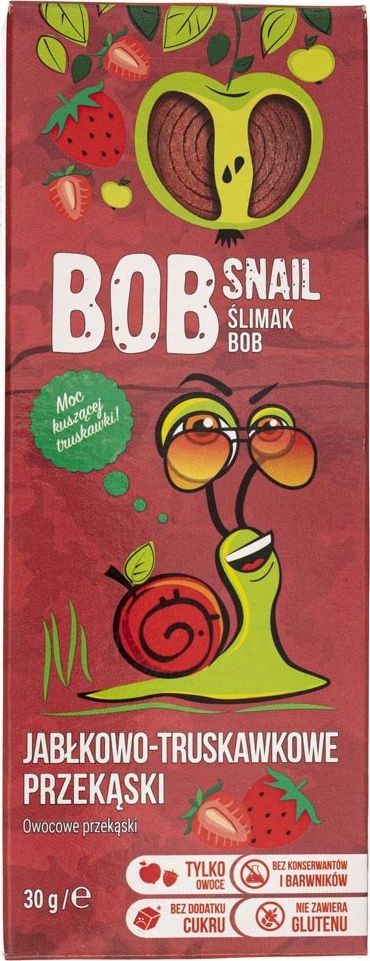 Bob Snail Bob Snail Przekąska jabłko-truskawkowa bez dodatku cukru - 30 g 1