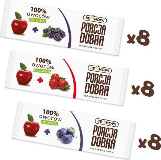 Porcja Dobra Porcja Dobra MIX Zestaw owocowych przekąsek (16 g) - 24 sztuki 1
