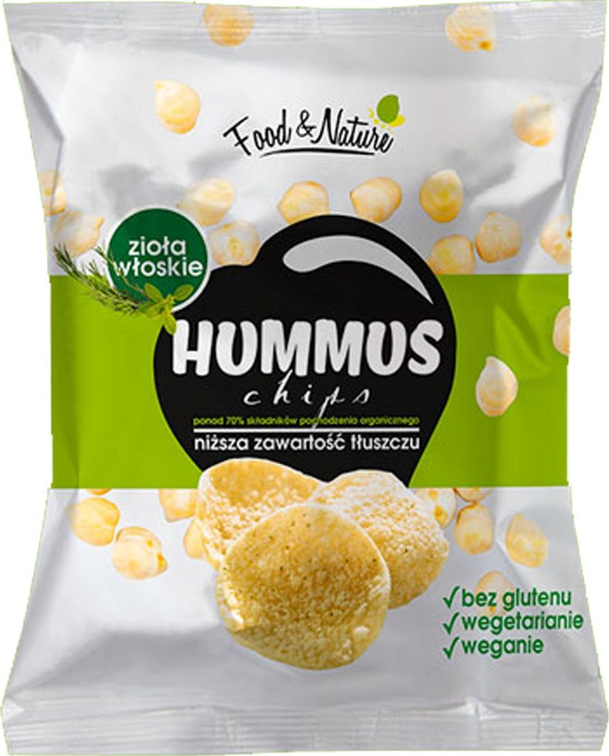 Solon Food Nature Chipsy bezglutenowe z ciecierzycy Włoskie zioła - 40 g 1
