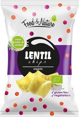 Solon Food Nature Chipsy bezglutenowe z soczewicy Śmietana i Cebula - 30 g 1