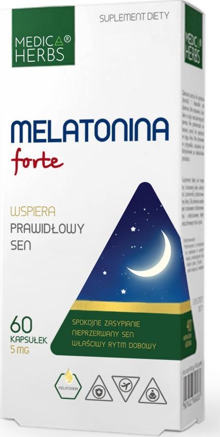 Medica Herbs Medica Herbs Melatonina forte 5 mg - 60 kapsułek 1