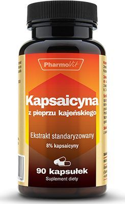 Pharmovit Kapsaicyna Z Pieprzu Kajeńskiego 90 Kapsułek Ekstrakt Standaryzowany 8% Kapsaicyny Pharmovit 1