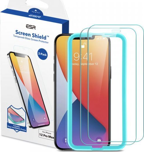 ESR 2x Szkło hartowane ESR Screen Shield do Apple iPhone 12/ 12 Pro Clear uniwersalny 1