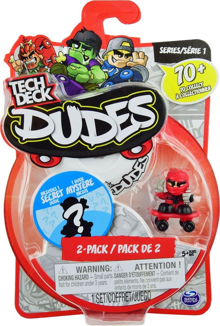 Figurka Spin Master Tech Deck Dudes zestaw 2 figurek deskorolkarzy z białym pudełkiem-ekspozytorem 1