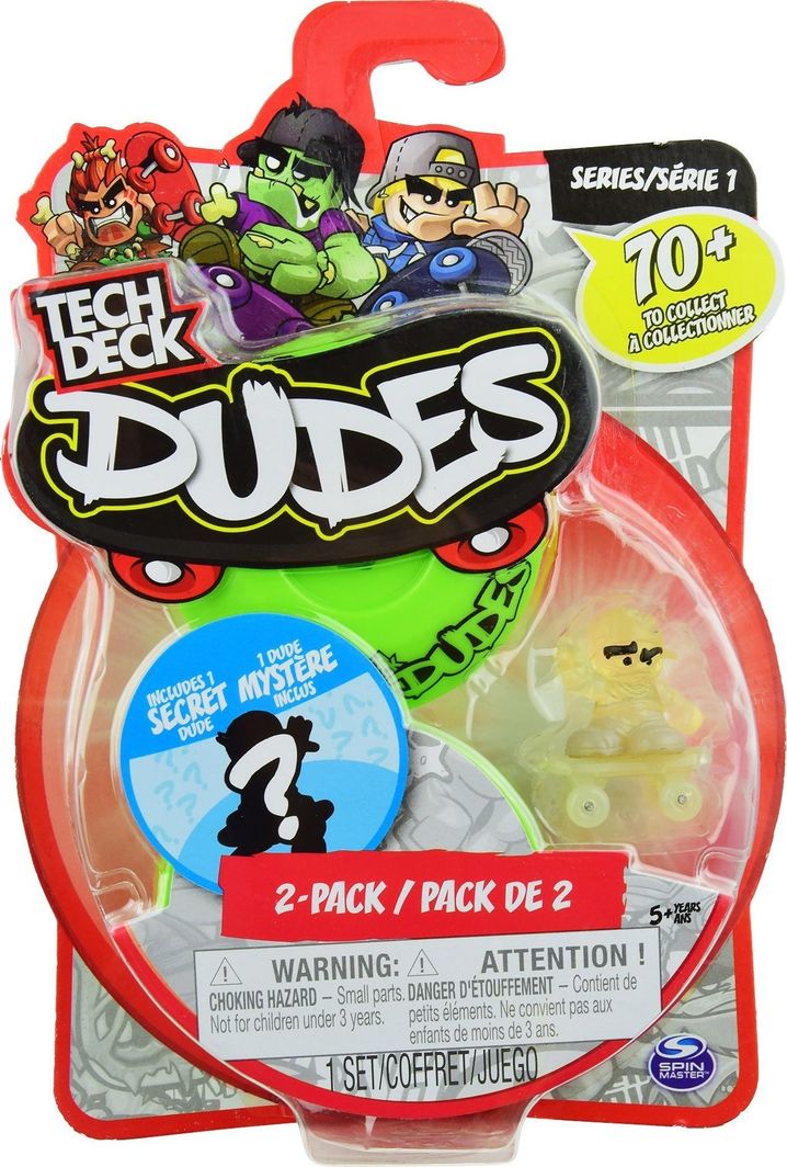 Figurka Spin Master Tech Deck Dudes zestaw 2 figurek deskorolkarzy z zielonym pudełkiem-ekspozytorem 1