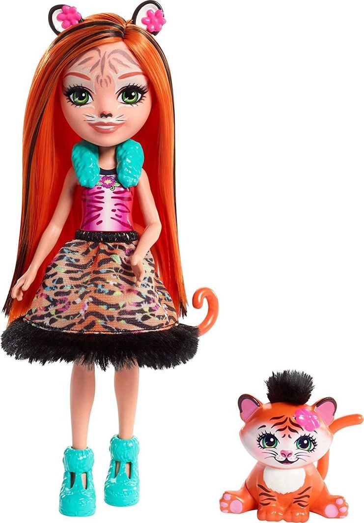 Mattel Mattel Enchantimals Lalka Tanzie Tiger i zwierzątko Tuft uniwersalny 1