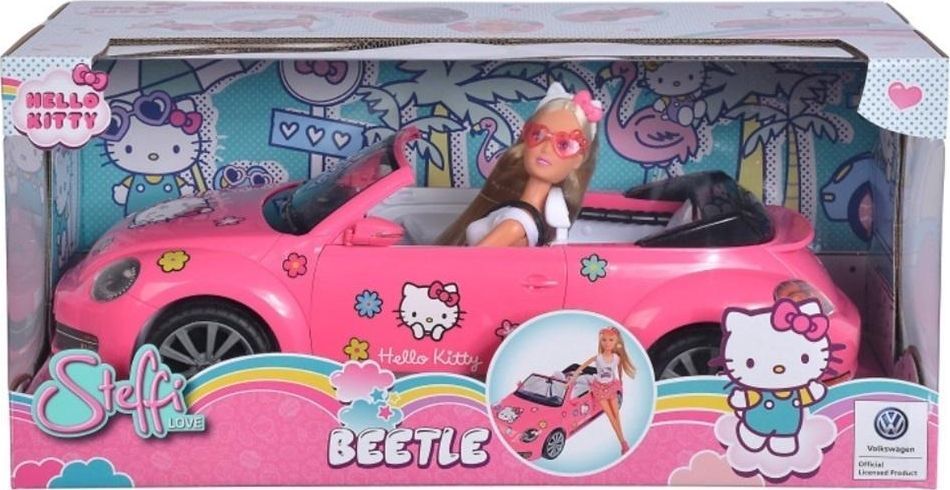 Simba Lalka Steffi Hello Kitty + VW Beetle Cabrio kabriolet uniwersalny 1