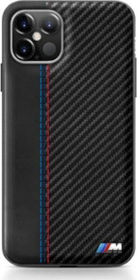 BMW Etui BMW BMHCP12SMCARBK iPhone 12 5,4" mini czarny/black hardcase M Collection PU Carbon Stripe 1
