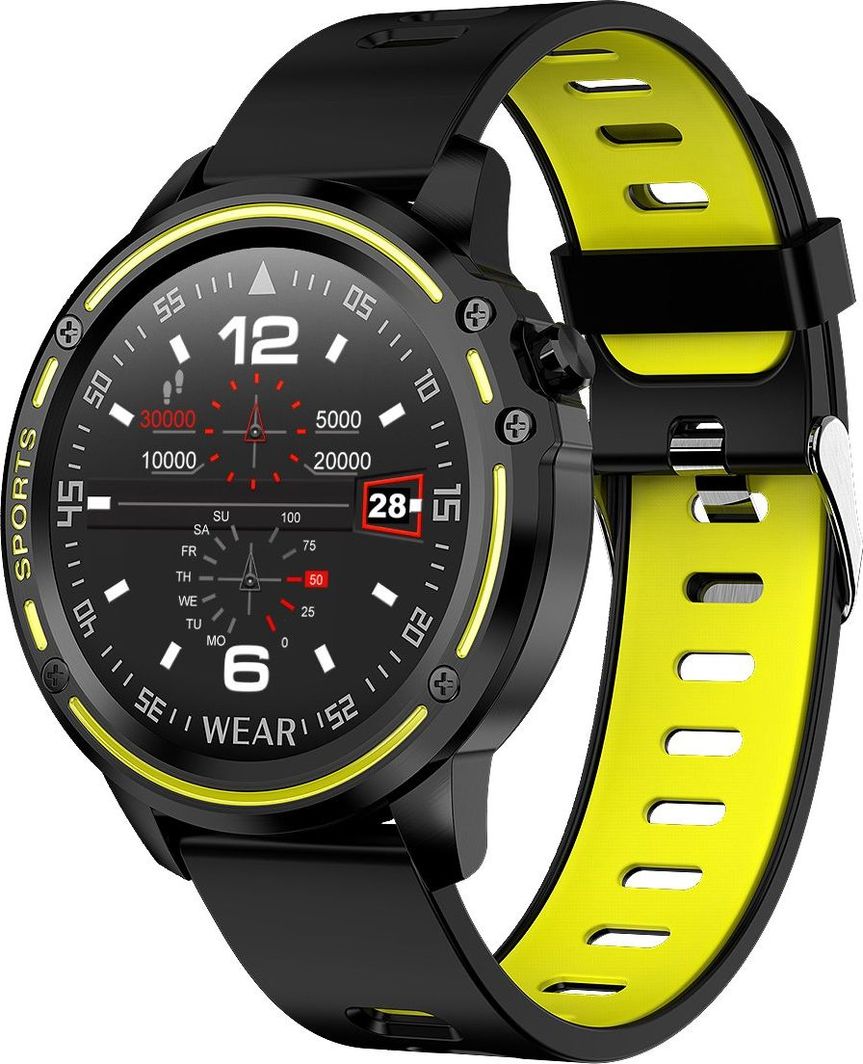 Smartwatch Aludra Smartwatch zegarek Microwear L8 monitor EKG ciśnienie krwi pulsometr krokomierz sen OLED 1