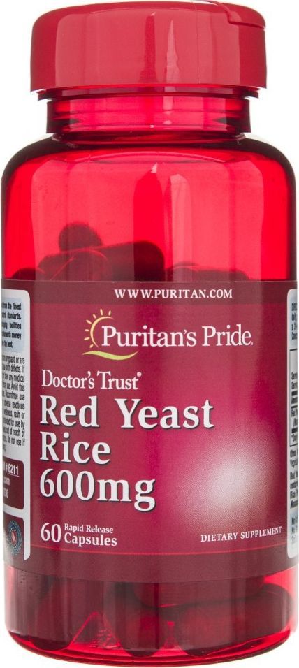 Puritans Pride Puritan's Pride Czerwony ryż drożdżowy 600 mg - 60 kapsułek 1