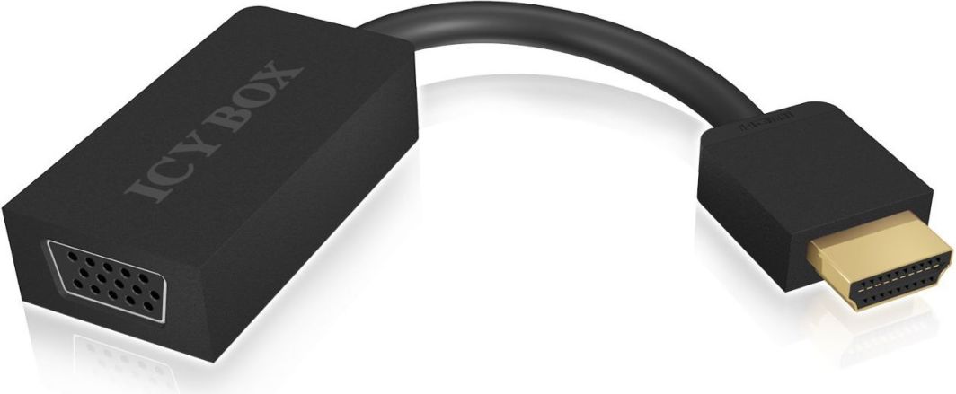 Adapter AV Icy Box HDMI - D-Sub (VGA) czarny (IB-AC502) 1