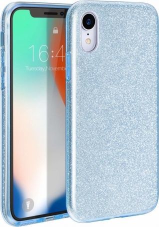 Etui Brokat Glitter SAMSUNG GALAXY S10 niebieskie 1