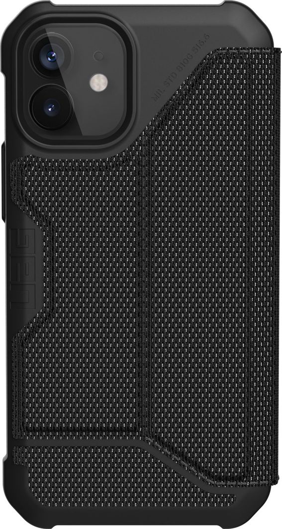 UAG UAG Metropolis FIBRARMR - obudowa ochronna z klapką do iPhone 12 mini (czarna) 1
