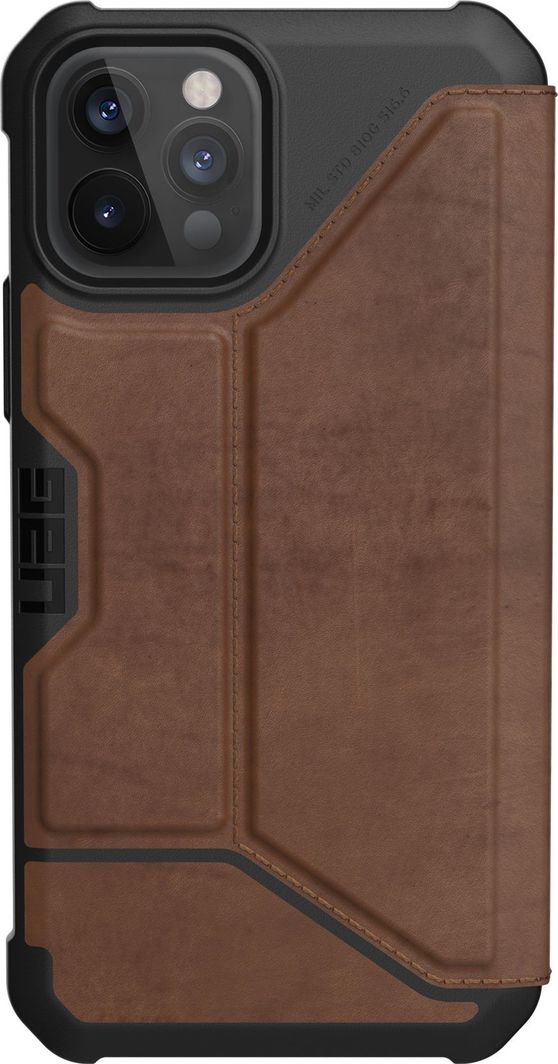 UAG UAG Metropolis - skórzana obudowa ochronna z klapką do iPhone 12/12 Pro (brązowa) 1