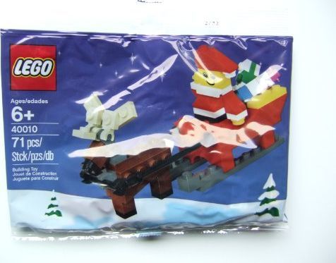 LEGO Świąteczny zestaw LEGO 40010 Święty Mikołaj z reniferem i saniami 1