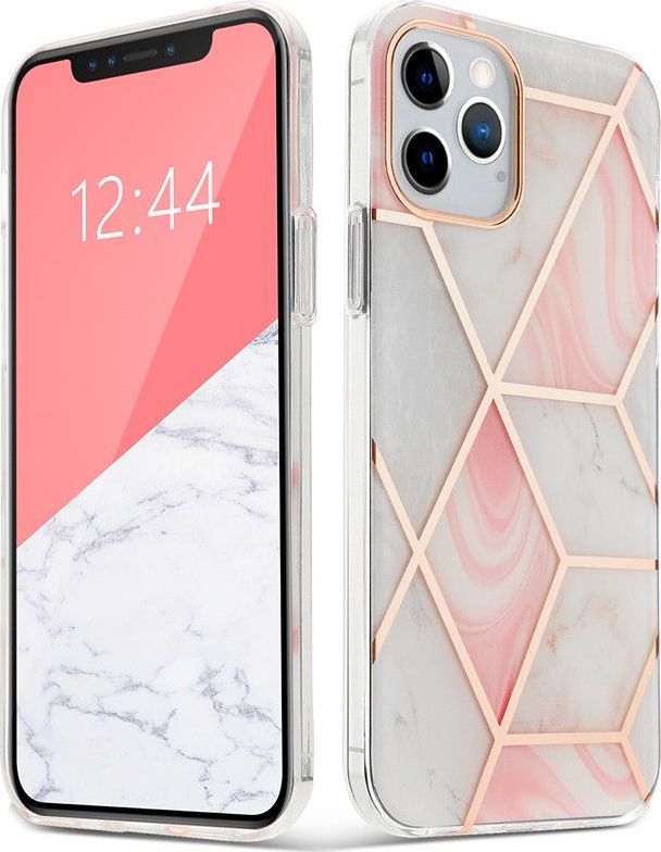 Tech-Protect TECH-PROTECT MARBLE ”2” IPHONE 12/12 PRO PINK 1