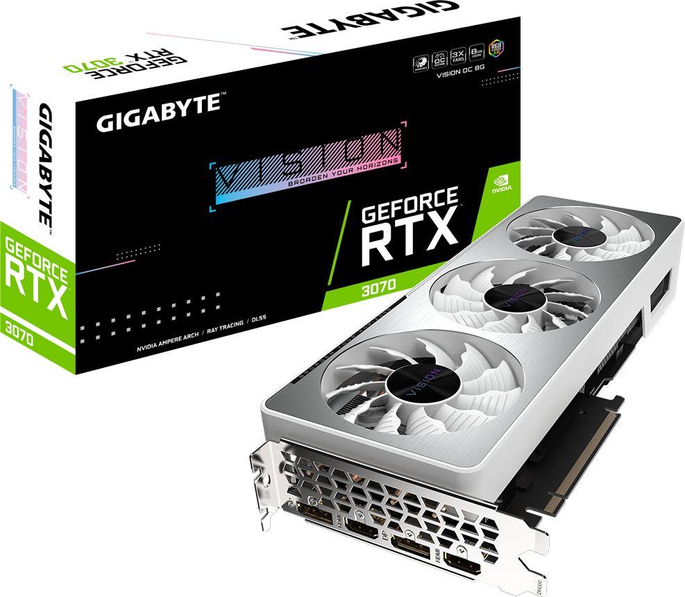 Karta graficzna Gigabyte GeForce RTX 3070 Vision OC 8GB GDDR6 (GV-N3070VISION OC-8GD) 1
