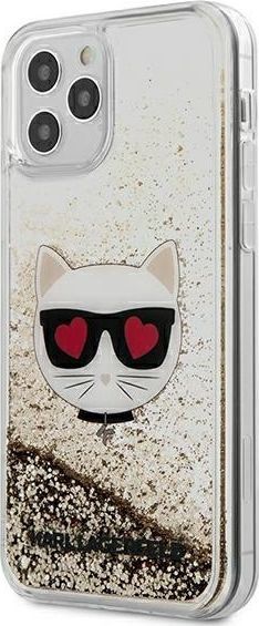 Karl Lagerfeld Etui Karl Lagerfeld Choupette Liquid Glitter HardCase do iPhone 12 Pro Max złote 1