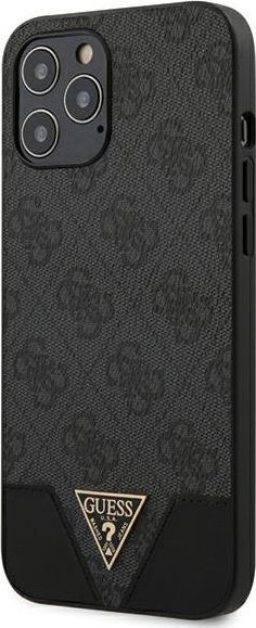 Guess Guess GUHCP12LPU4GHBK iPhone 12 Pro Max 6,7" szary/grey hardcase 4G Triangle Collection 1