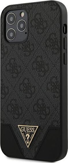 Guess Guess GUHCP12MPU4GHBK iPhone 12/12 Pro 6,1" szary/grey hardcase 4G Triangle Collection 1