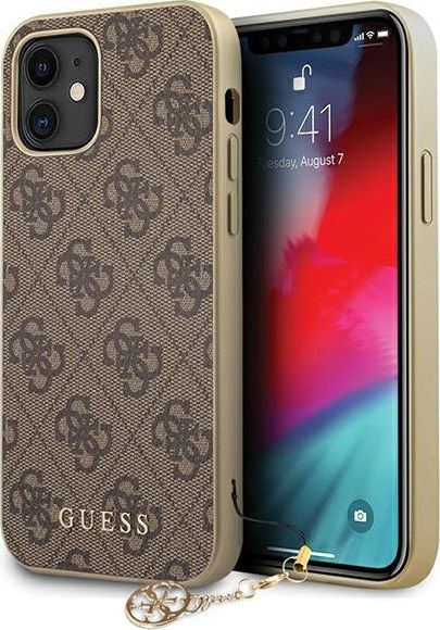 Guess Guess GUHCP12SGF4GBR iPhone 12 mini 5,4" brązowy/brown hardcase 4G Charms Collection 1