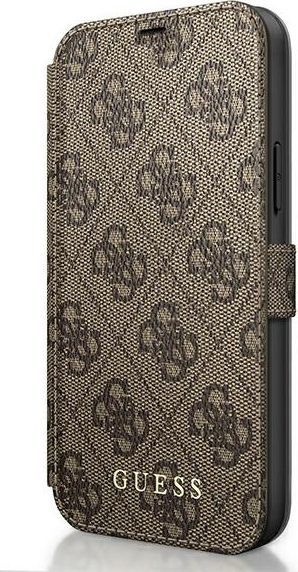 Guess Guess GUFLBKSP12M4GB iPhone 12/12 Pro 6,1" brązowy/brown book 4G Charms Collection 1